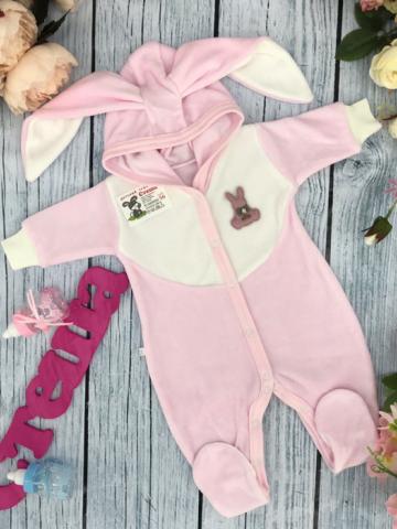 Купить оптом 212. Комбинезон с ушками, хлопок 80% велюр, 20%  ПЭ 62.68,74 в Нижневартовске